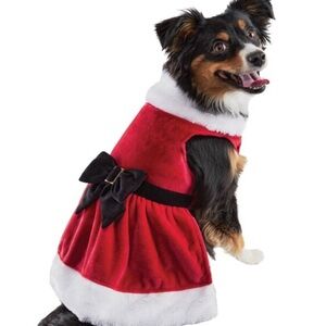 NWT Mrs. Santa Claus Dog Dress Costume L